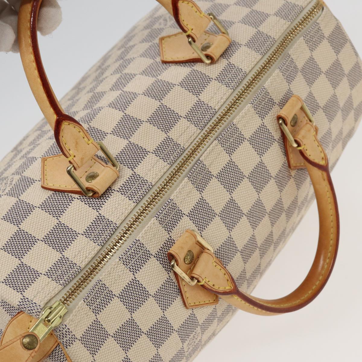 LOUIS VUITTON Damier Azur Speedy 30 Hand Bag N41533 LV 82547