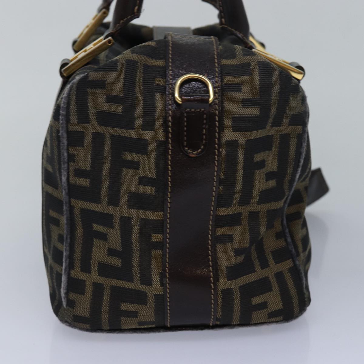Luxury Fendi Zucca Canvas Hand Bag Brown Black82560