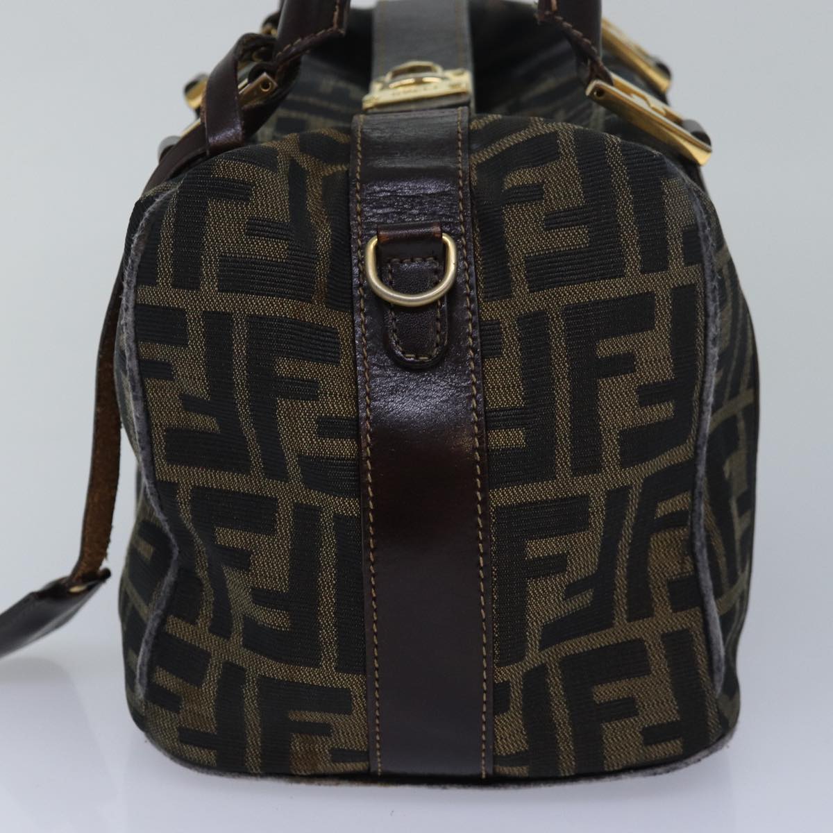 Luxury Fendi Zucca Canvas Hand Bag Brown Black82560