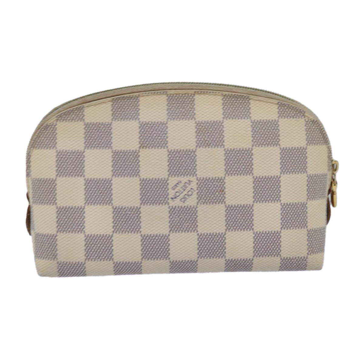 LOUIS VUITTON Damier Azur Pochette Cosmetic PM Pouch N60024 LV 82598
