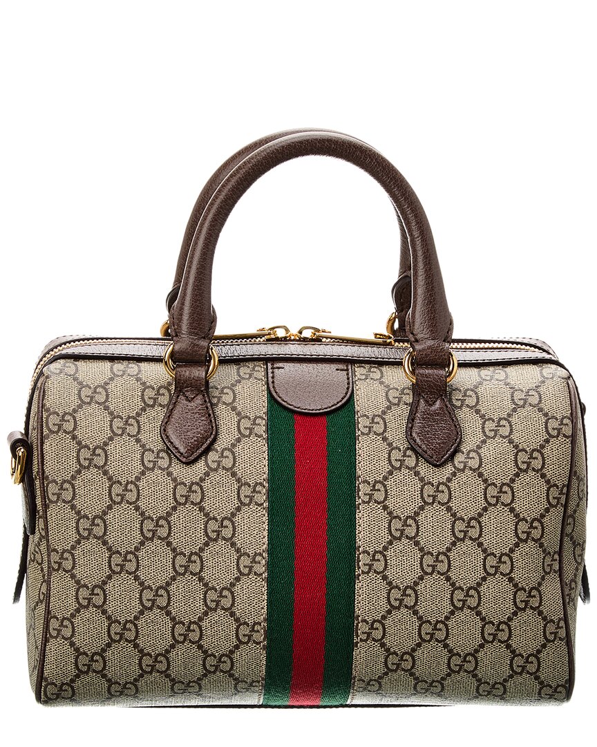 Luxury Gucci Trending 2025 Ophidia GG Small Top Handle GG Supreme Canvas & Leather Bag