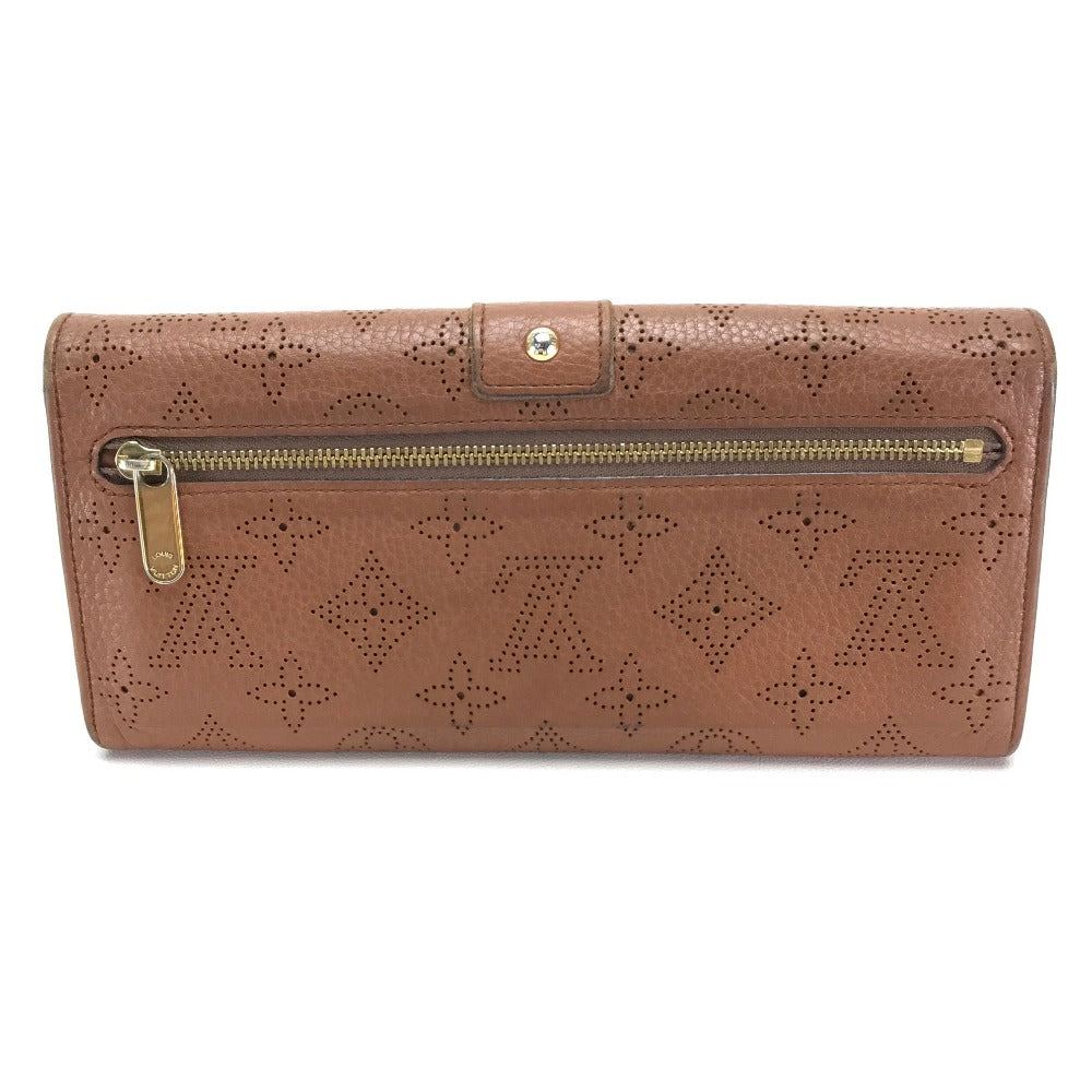 LOUIS VUITTON Long Wallet Purse M58124 monogram mahina leather Brown Mahina Clutch Amelia