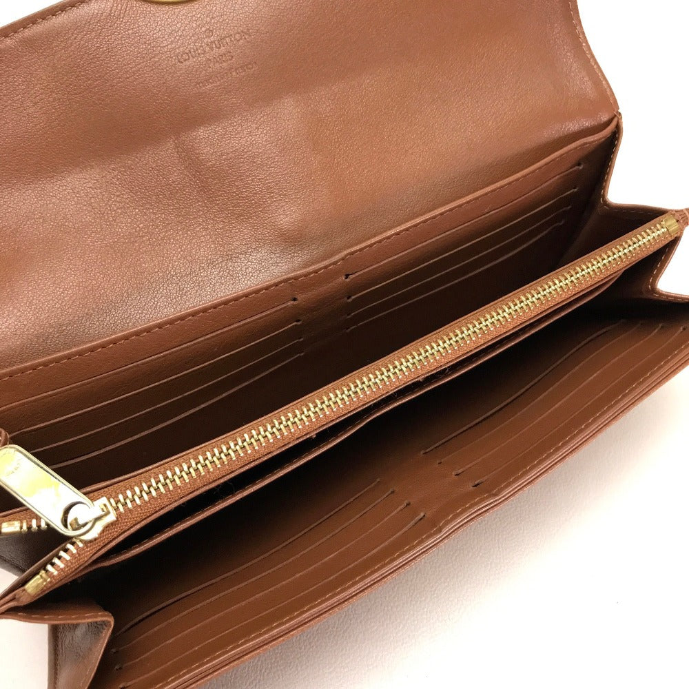 LOUIS VUITTON Long Wallet Purse M58124 monogram mahina leather Brown Mahina Clutch Amelia