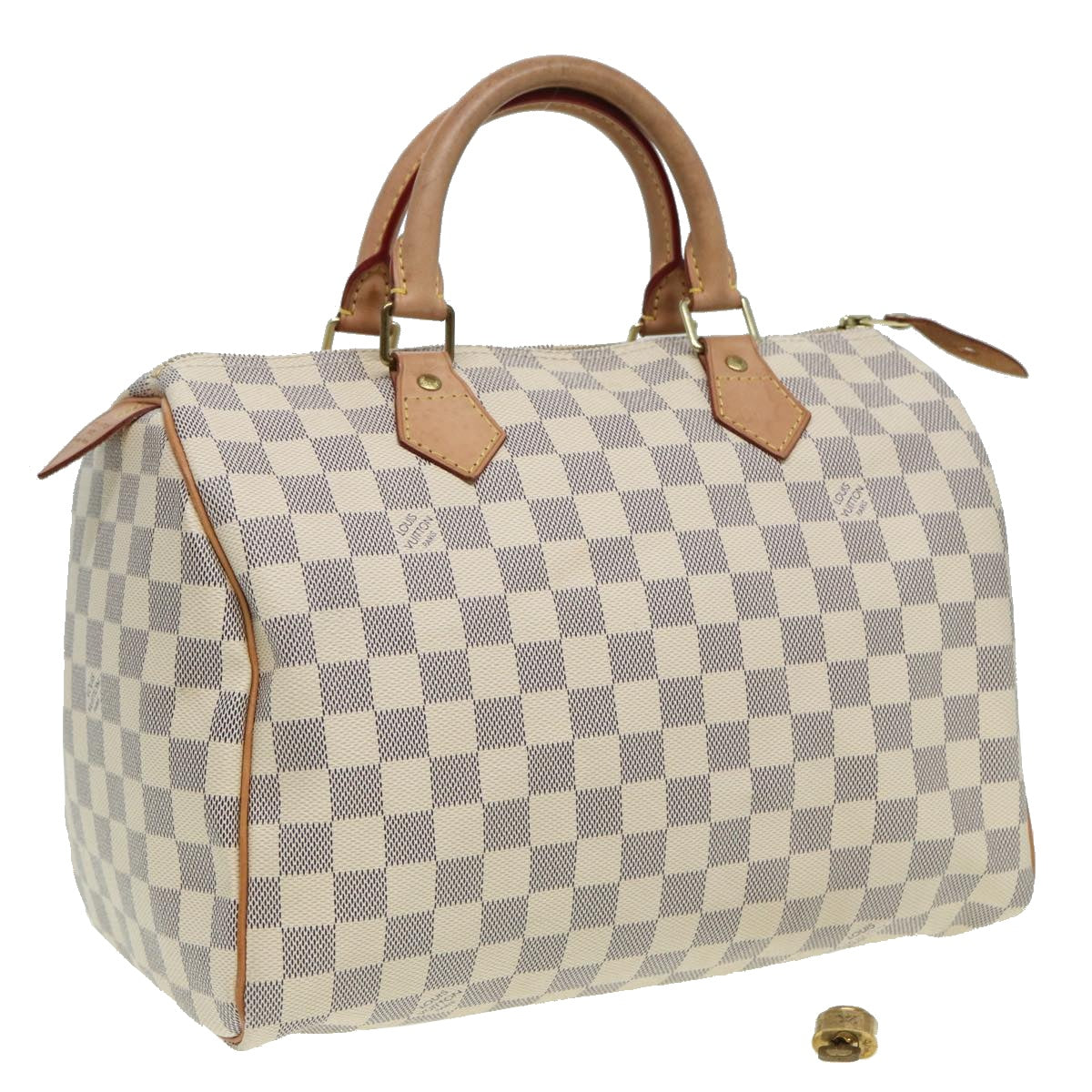 LOUIS VUITTON Damier Azur Speedy 30 Hand Bag N41533 LV 82725