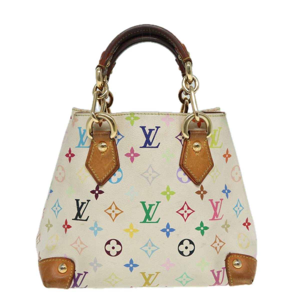 LOUIS VUITTON Monogram Multicolor Audra Hand Bag White M40047 LV 82741