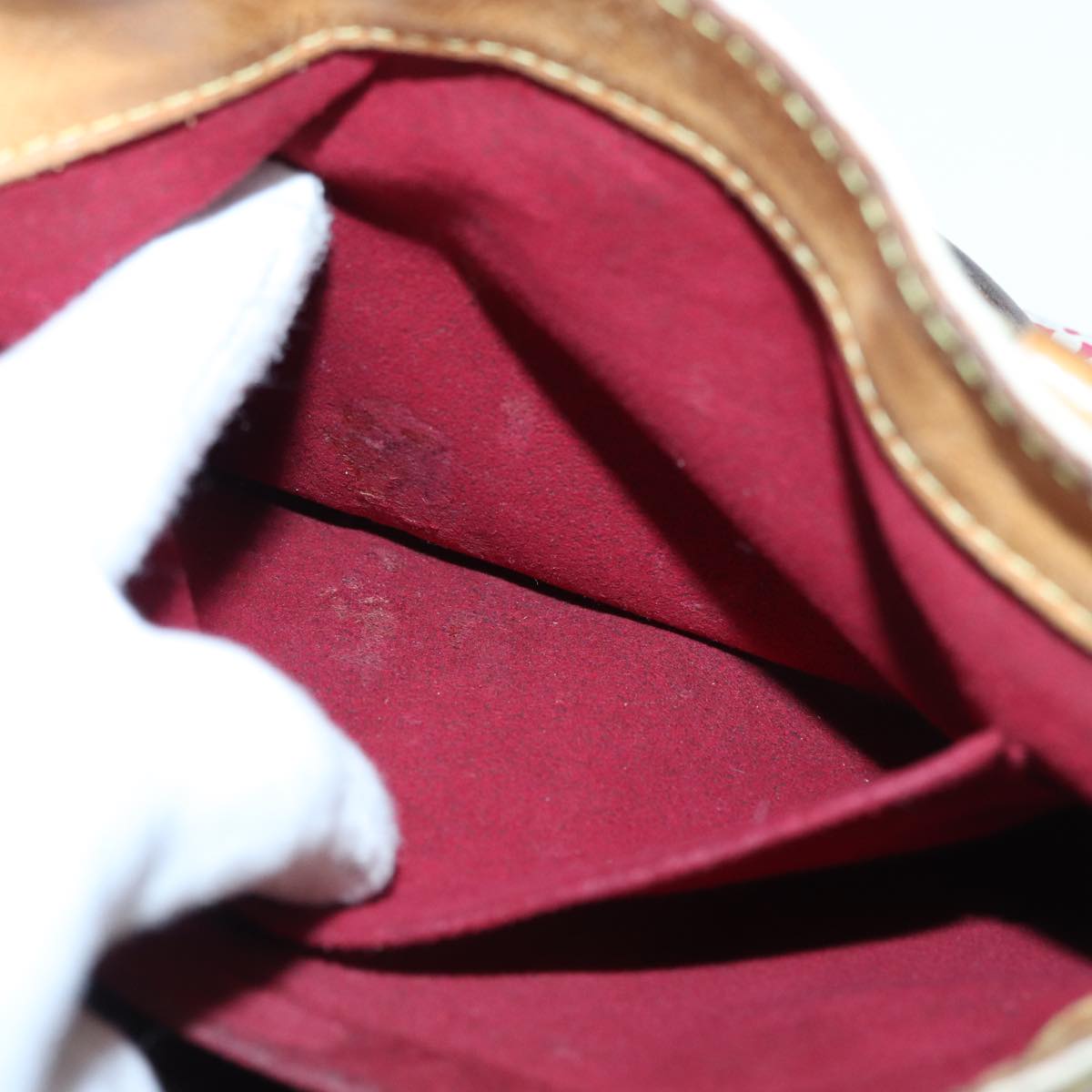 LOUIS VUITTON Monogram Multicolor Audra Hand Bag White M40047 LV 82741