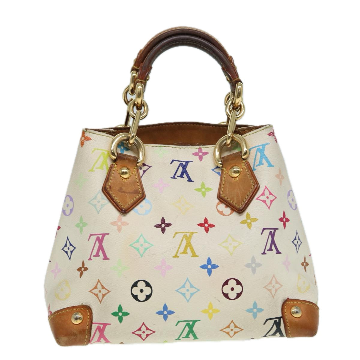 LOUIS VUITTON Monogram Multicolor Audra Hand Bag White M40047 LV 82741