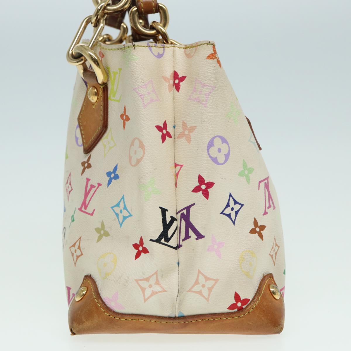LOUIS VUITTON Monogram Multicolor Audra Hand Bag White M40047 LV 82741