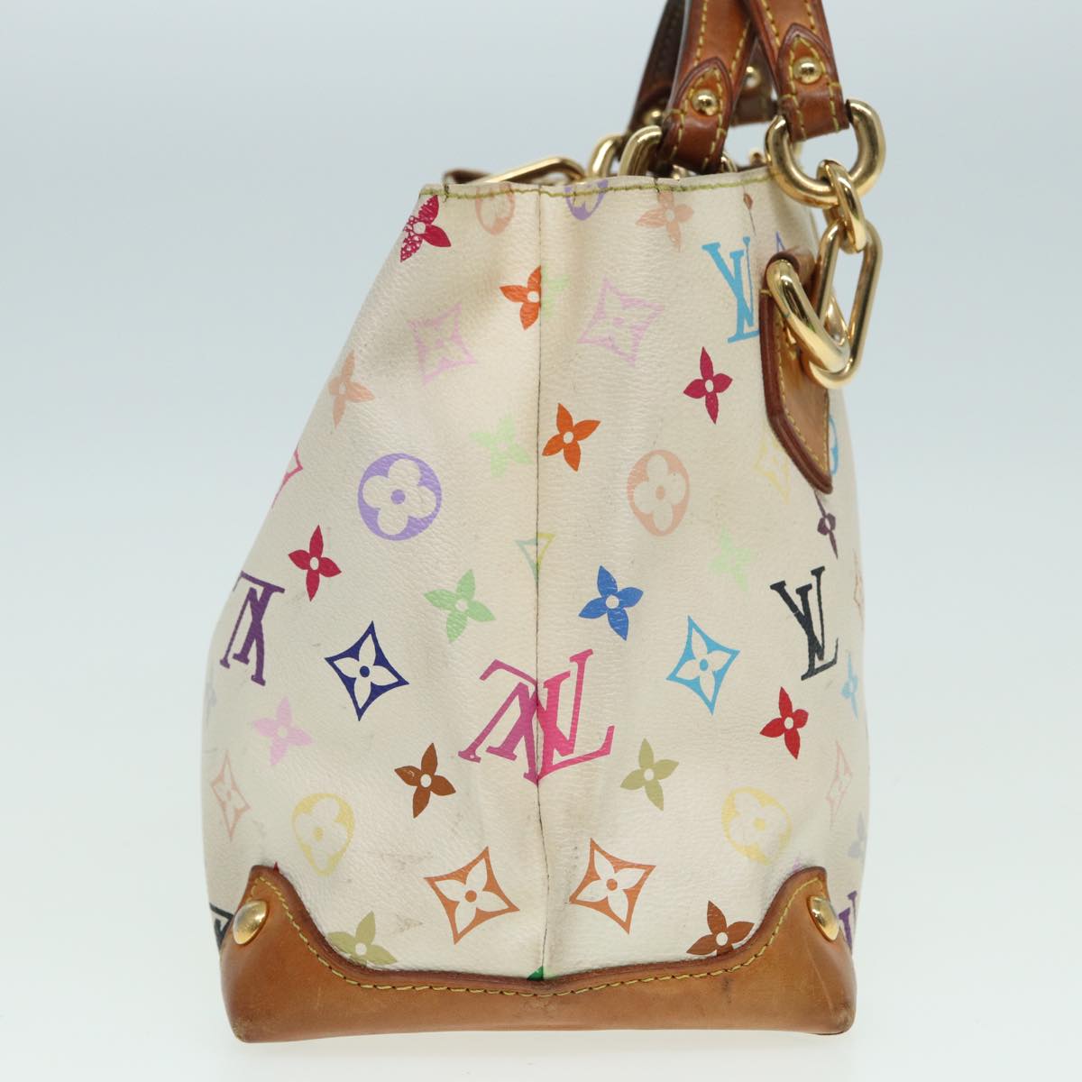 LOUIS VUITTON Monogram Multicolor Audra Hand Bag White M40047 LV 82741