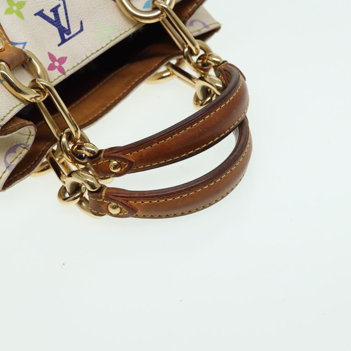 LOUIS VUITTON Monogram Multicolor Audra Hand Bag White M40047 LV 82741