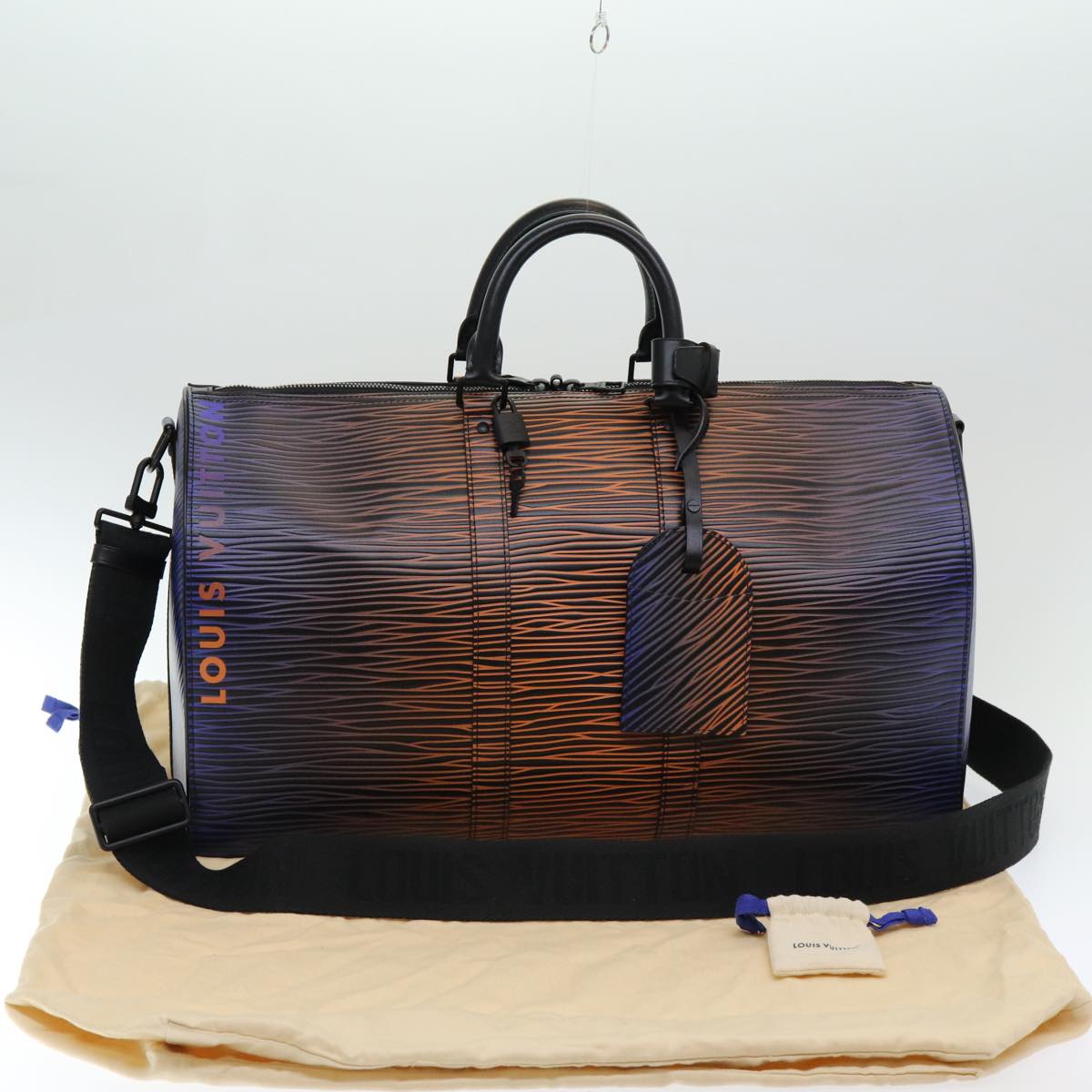 LOUIS VUITTON Epi XL Keepall Bandouliere 50 Boston Bag Black M23174 82746S