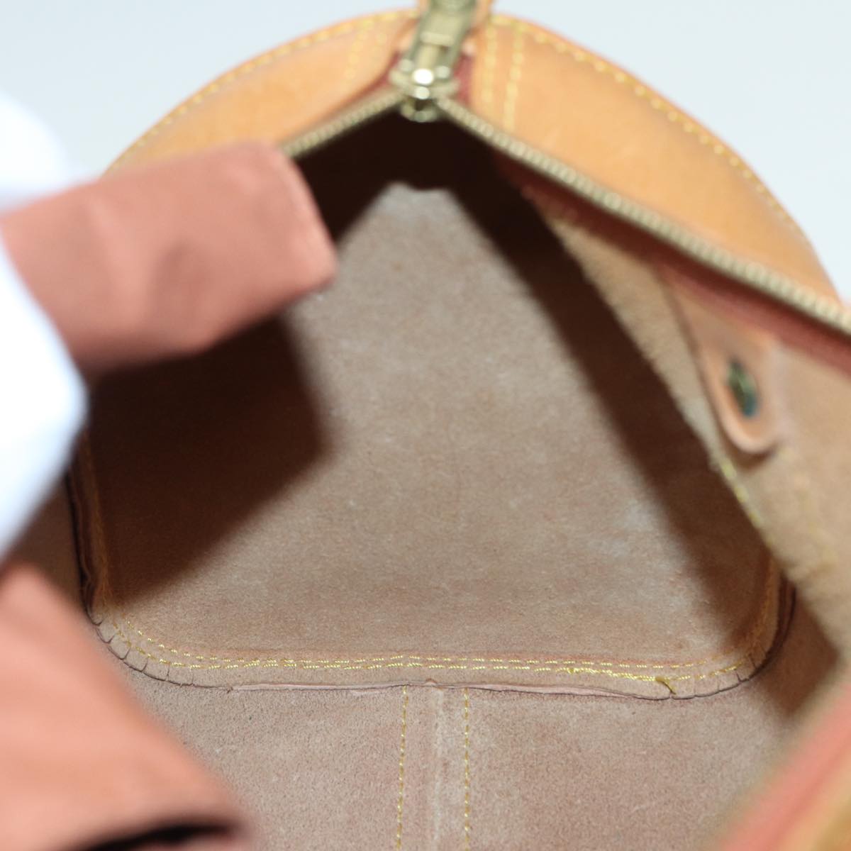 LOUIS VUITTON Nomad leather Speedy 30 Hand Bag Beige M85392 LV 82758