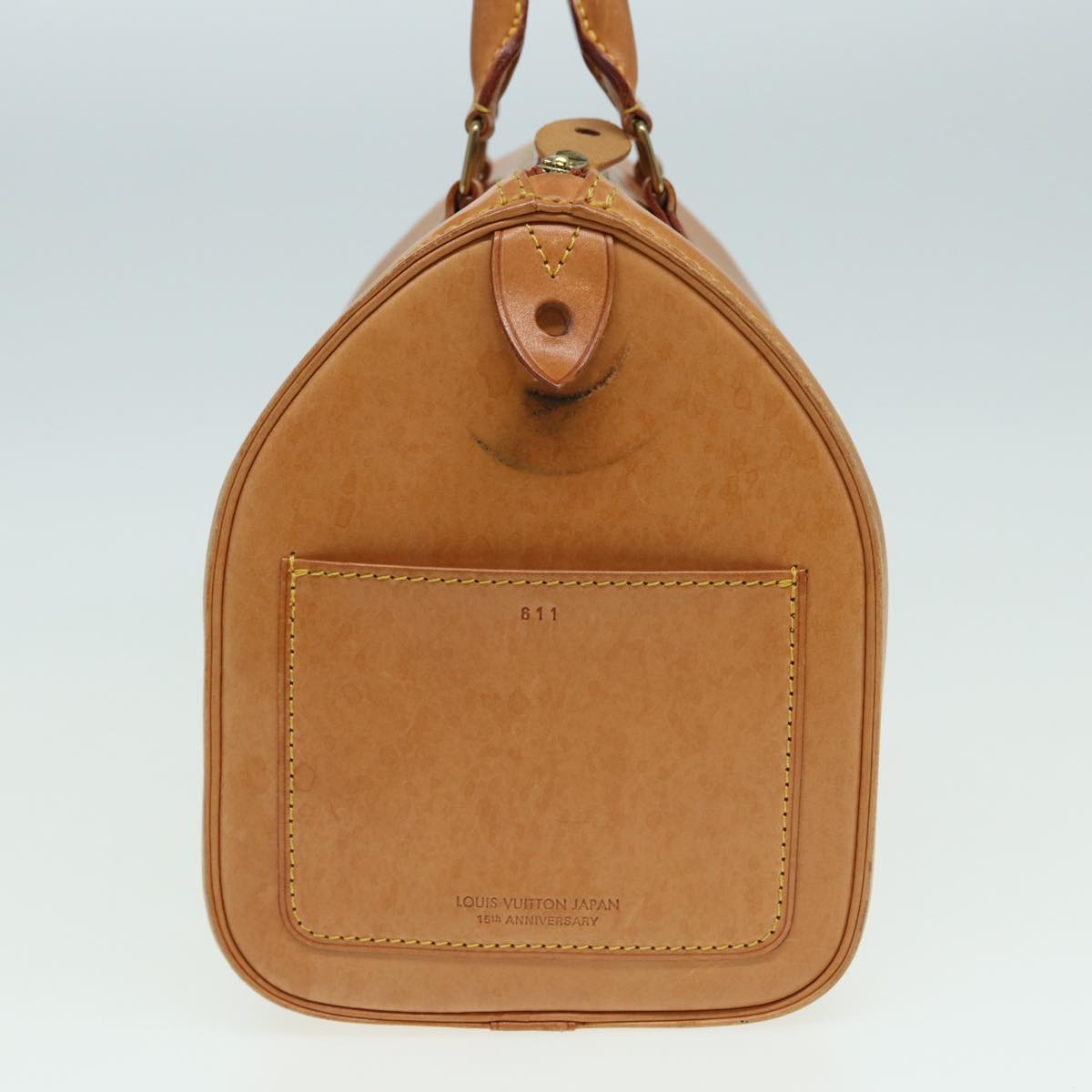 LOUIS VUITTON Nomad leather Speedy 30 Hand Bag Beige M85392 LV 82758