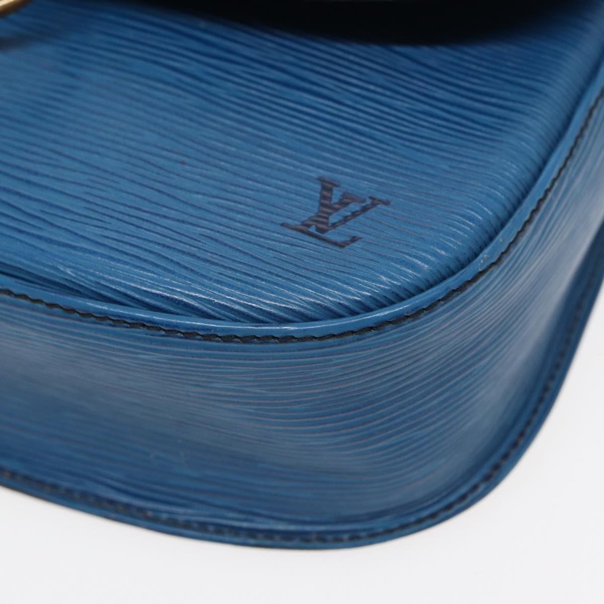 LOUIS VUITTON Epi Saint Cloud GM Shoulder Bag Toledo Blue M52195 LV 82761