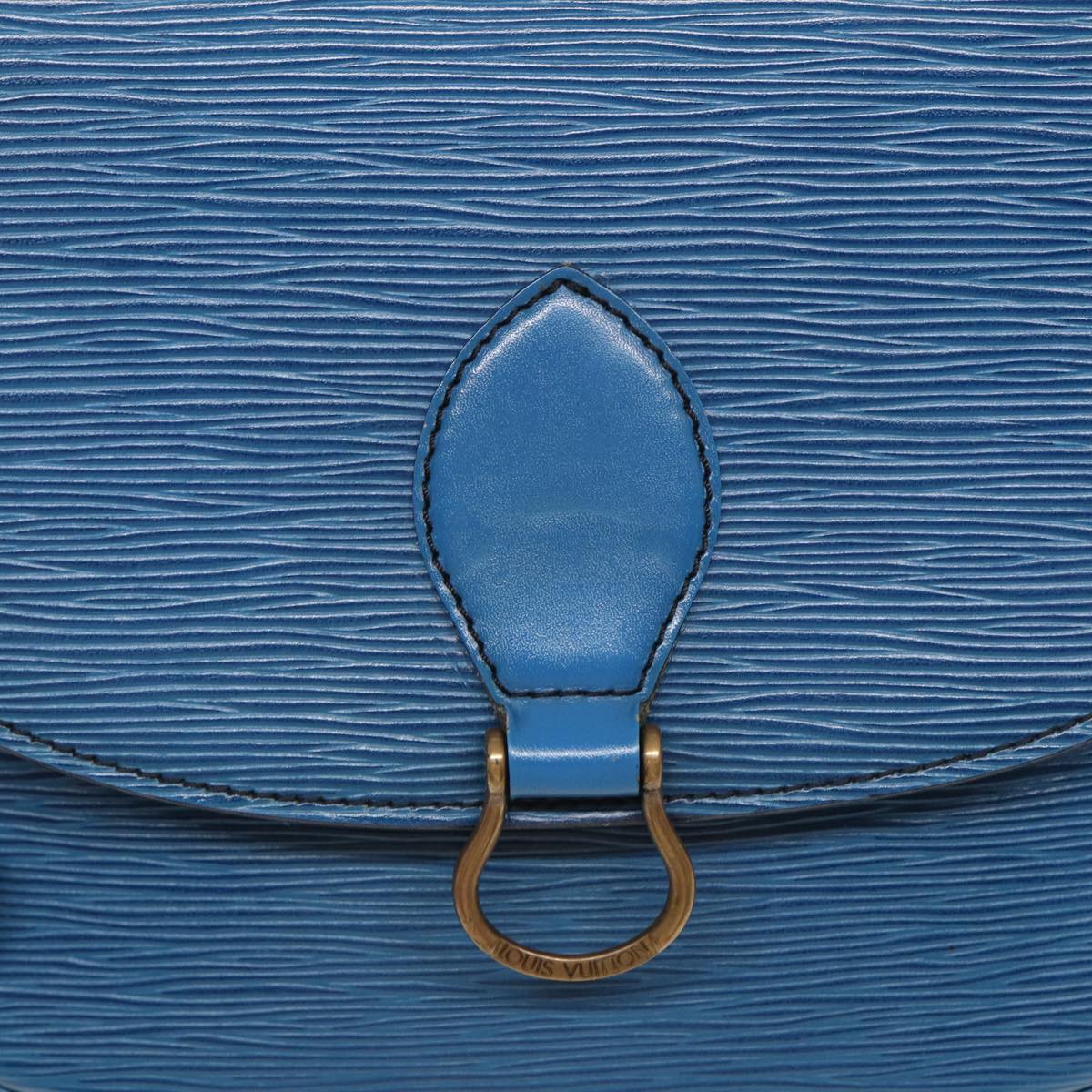 LOUIS VUITTON Epi Saint Cloud GM Shoulder Bag Toledo Blue M52195 LV 82761