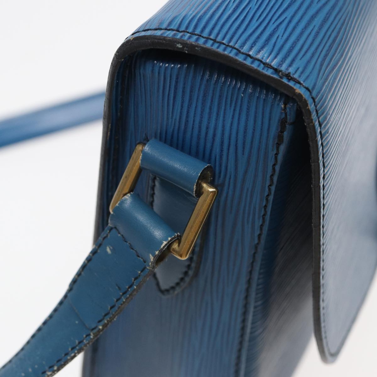 LOUIS VUITTON Epi Saint Cloud GM Shoulder Bag Toledo Blue M52195 LV 82761