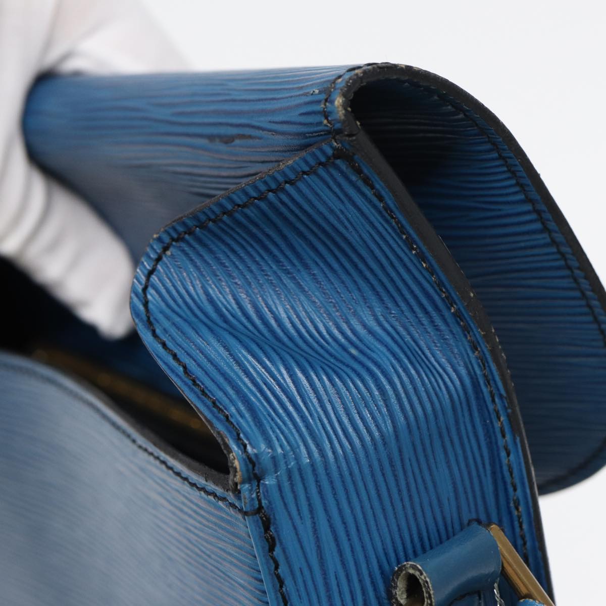 LOUIS VUITTON Epi Saint Cloud GM Shoulder Bag Toledo Blue M52195 LV 82761