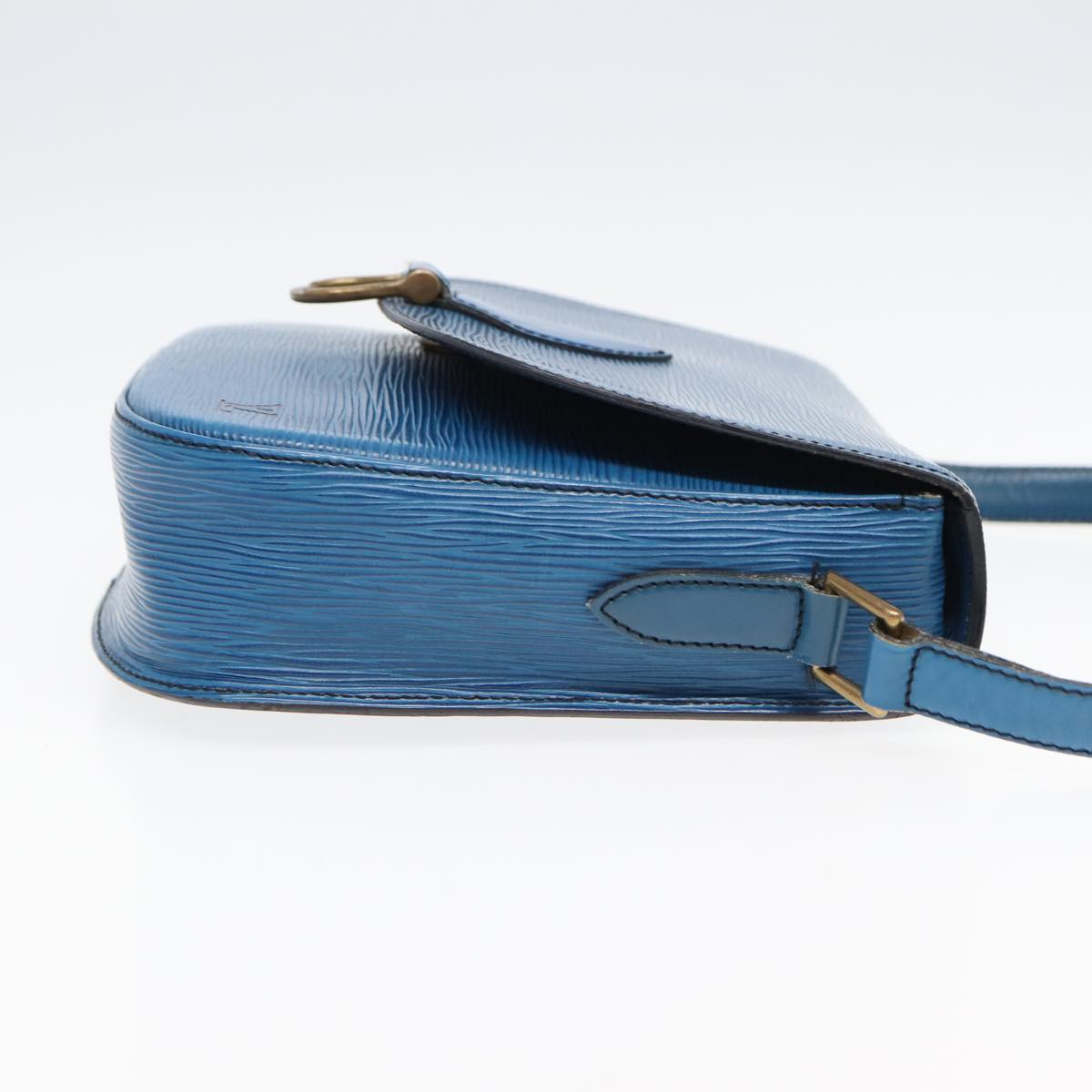LOUIS VUITTON Epi Saint Cloud GM Shoulder Bag Toledo Blue M52195 LV 82761
