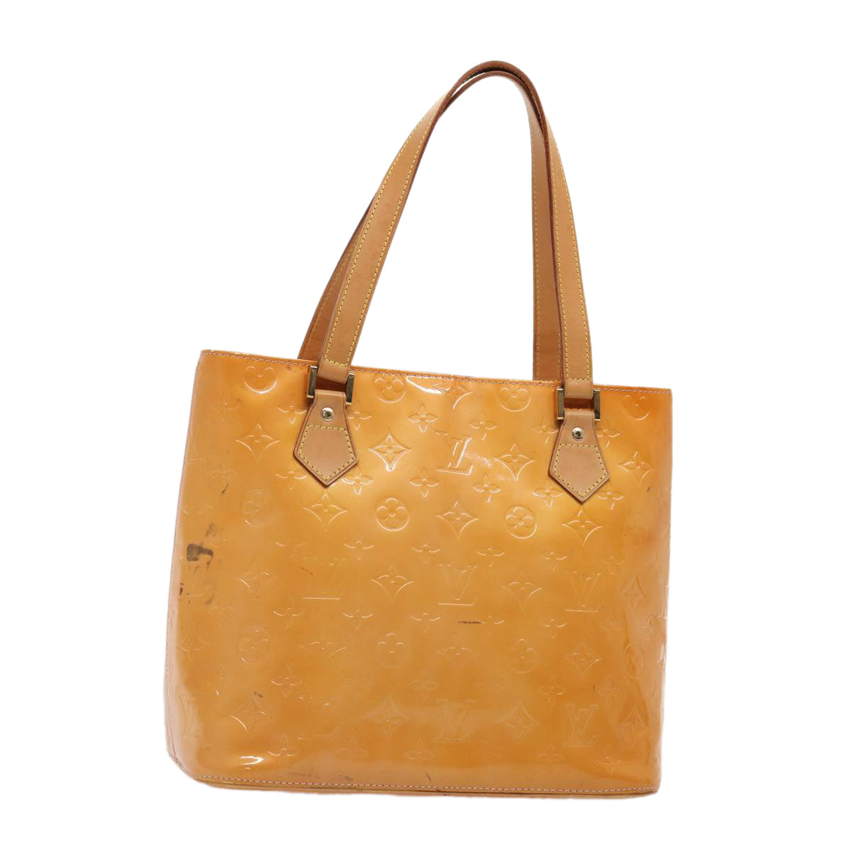 LOUIS VUITTON Monogram Vernis Houston Bag Marshmallow Pink M91302 LV 82765