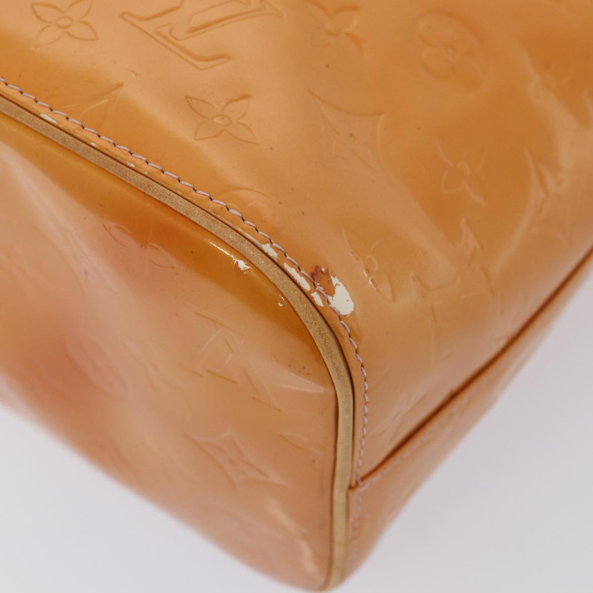 LOUIS VUITTON Monogram Vernis Houston Bag Marshmallow Pink M91302 LV 82765