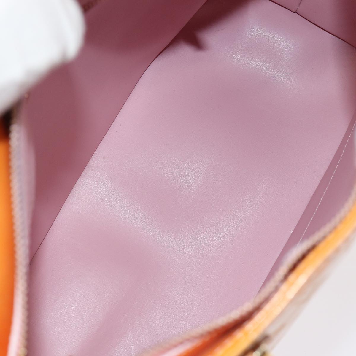 LOUIS VUITTON Monogram Vernis Houston Bag Marshmallow Pink M91302 LV 82765
