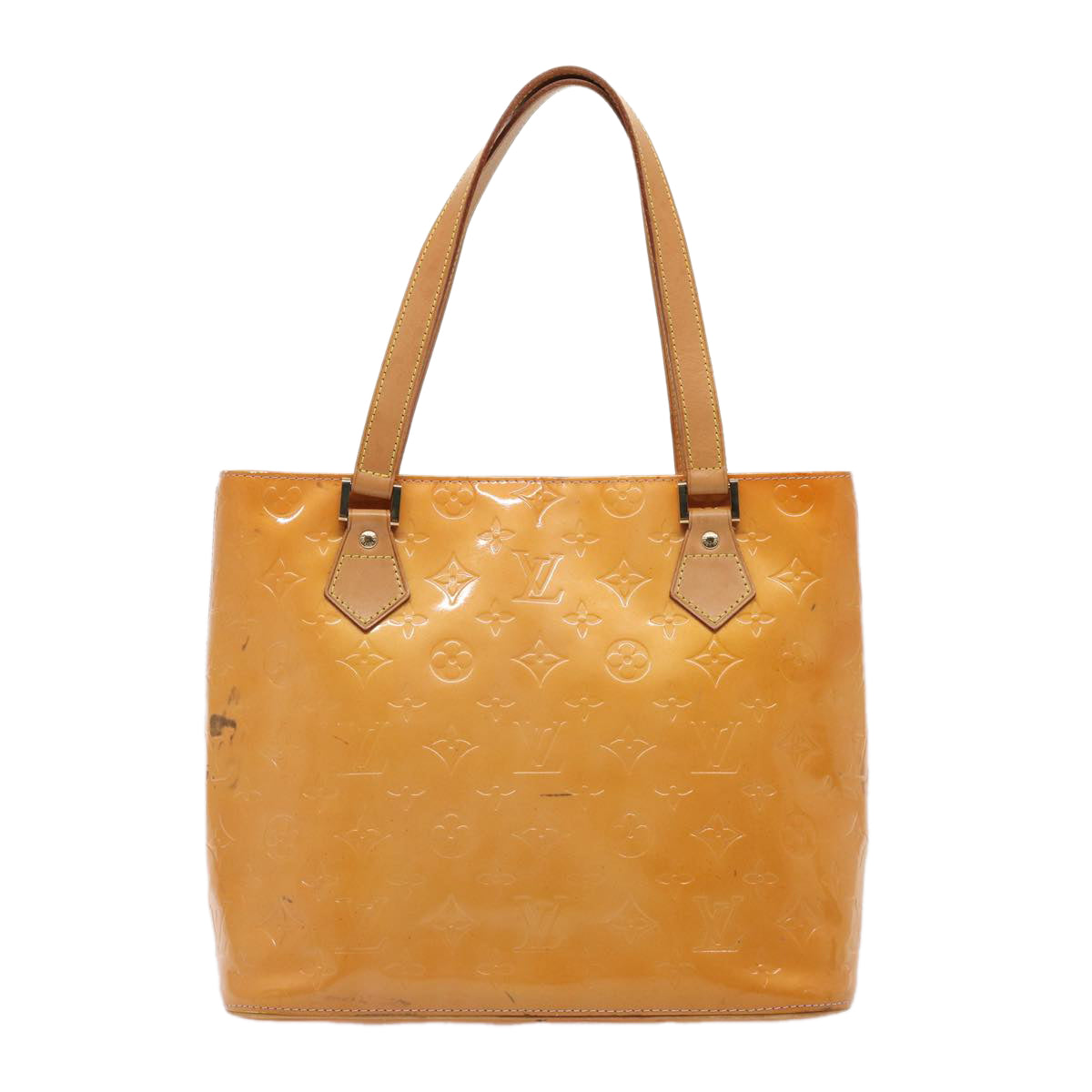 LOUIS VUITTON Monogram Vernis Houston Bag Marshmallow Pink M91302 LV 82765