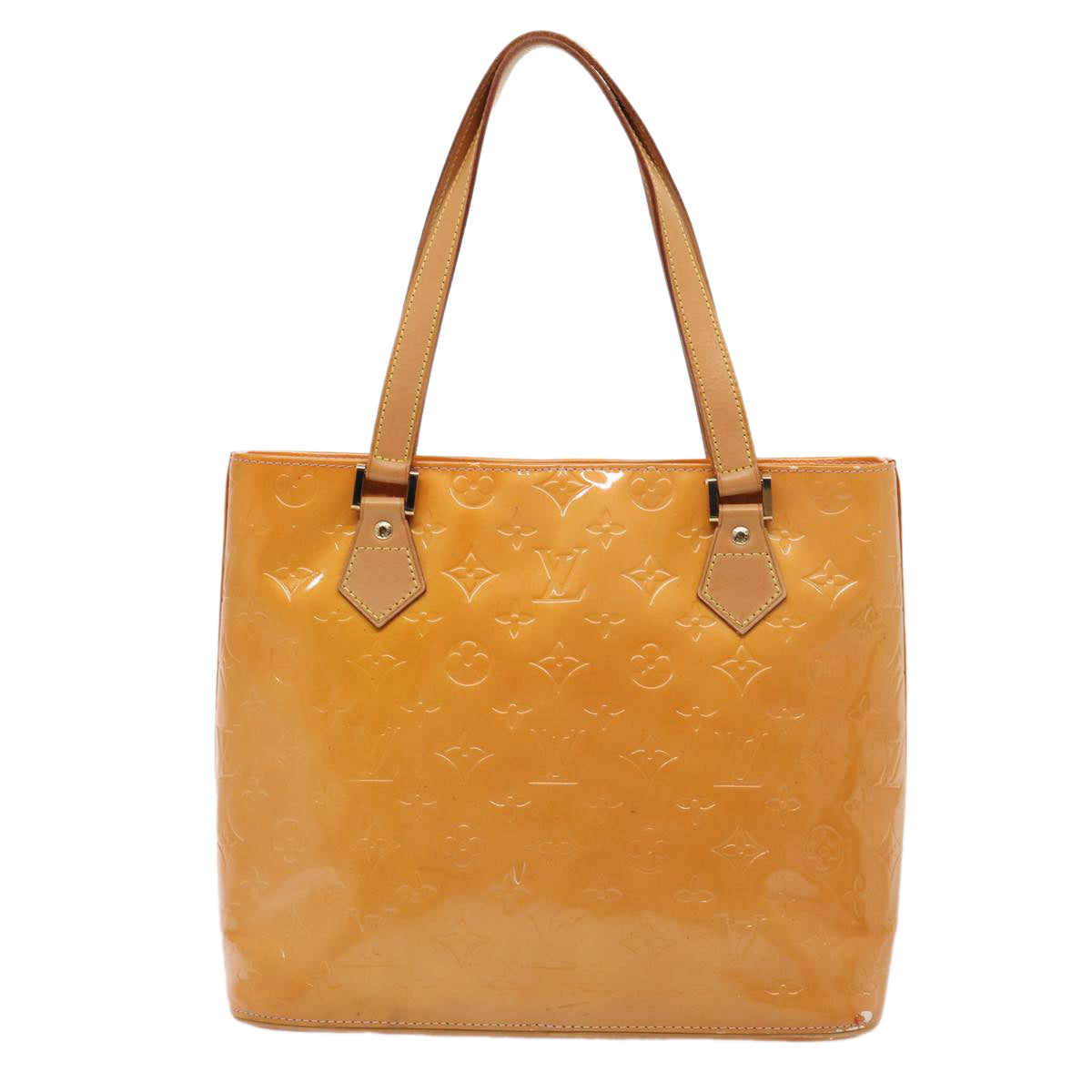 LOUIS VUITTON Monogram Vernis Houston Bag Marshmallow Pink M91302 LV 82765