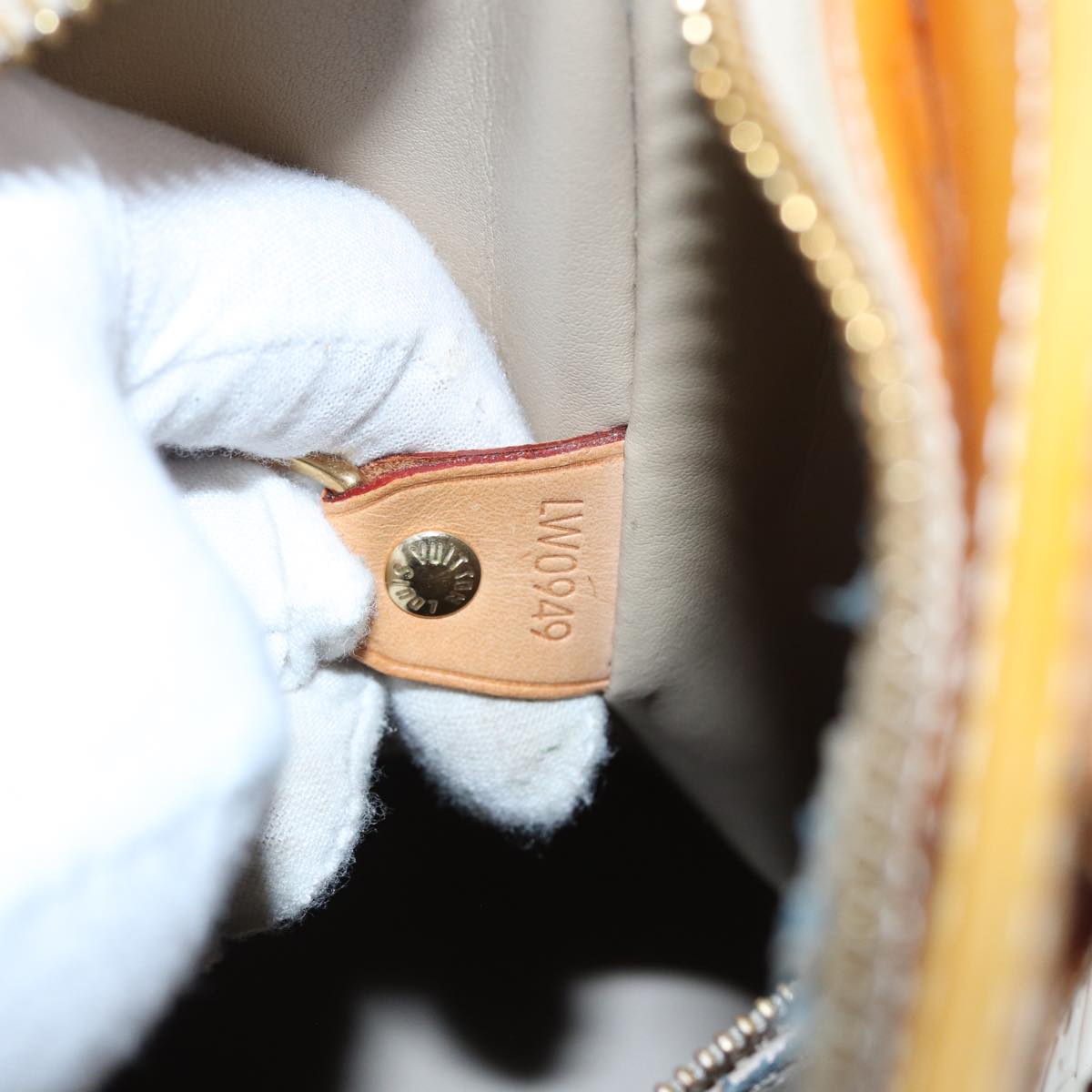 LOUIS VUITTON Monogram Vernis Houston Hand Bag Beige M91004 LV 82767