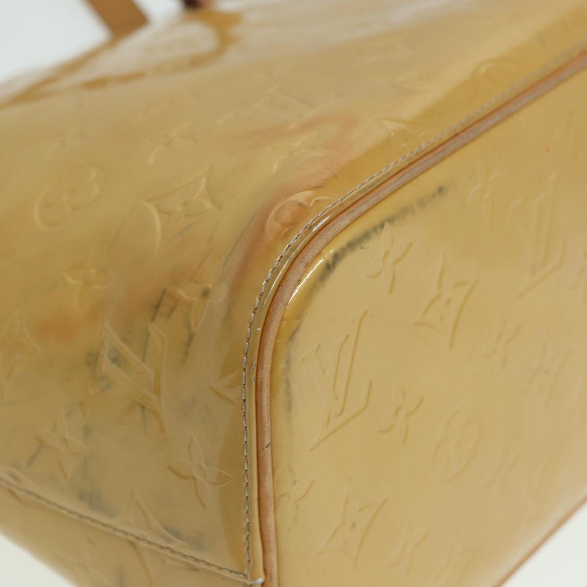 LOUIS VUITTON Monogram Vernis Houston Hand Bag Noisette M91340 LV 82768