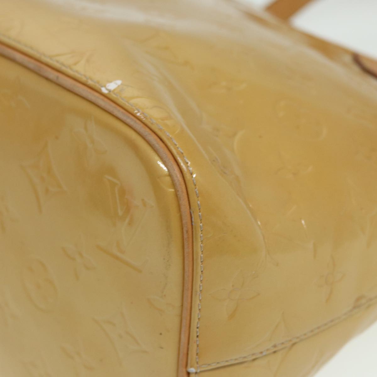 LOUIS VUITTON Monogram Vernis Houston Hand Bag Noisette M91340 LV 82768