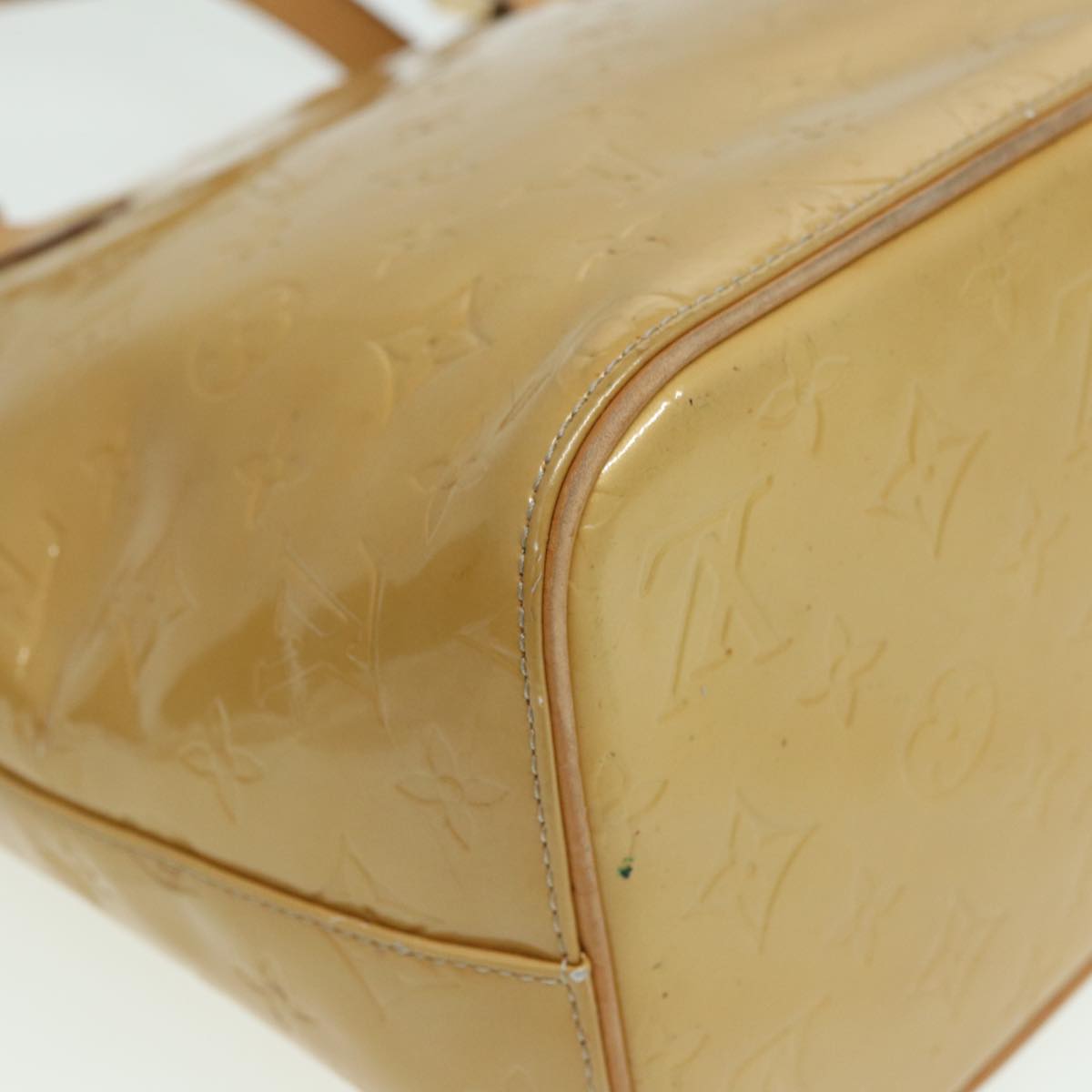LOUIS VUITTON Monogram Vernis Houston Hand Bag Noisette M91340 LV 82768