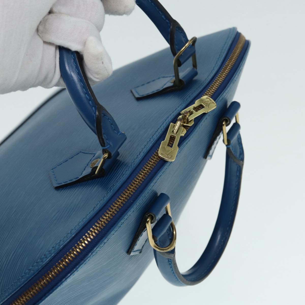 LOUIS VUITTON Epi Alma Hand Bag Toledo Blue M52145 LV 82778