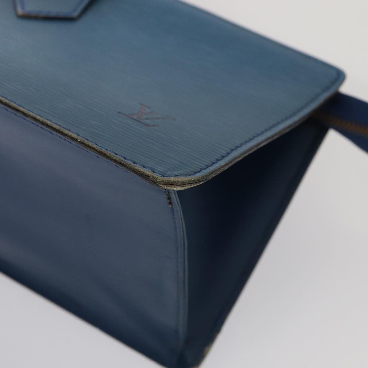 LOUIS VUITTON Epi Sac Triangle Hand Bag Blue M52095 LV 82780