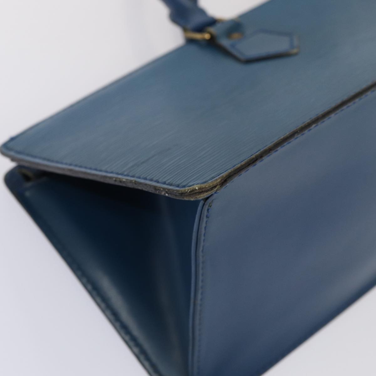 LOUIS VUITTON Epi Sac Triangle Hand Bag Blue M52095 LV 82780