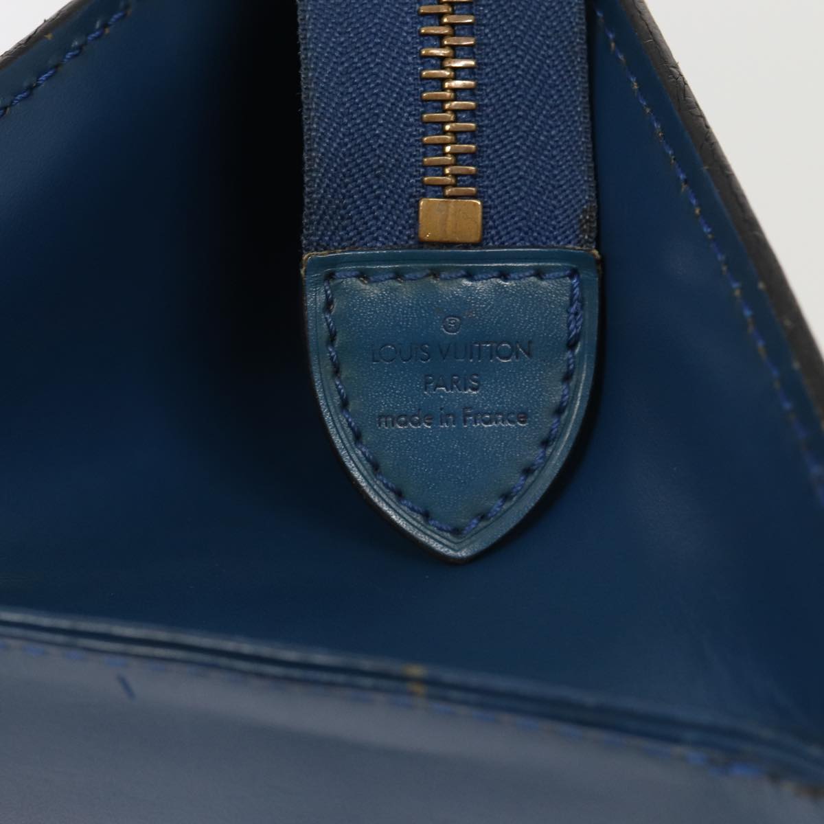 LOUIS VUITTON Epi Sac Triangle Hand Bag Blue M52095 LV 82780