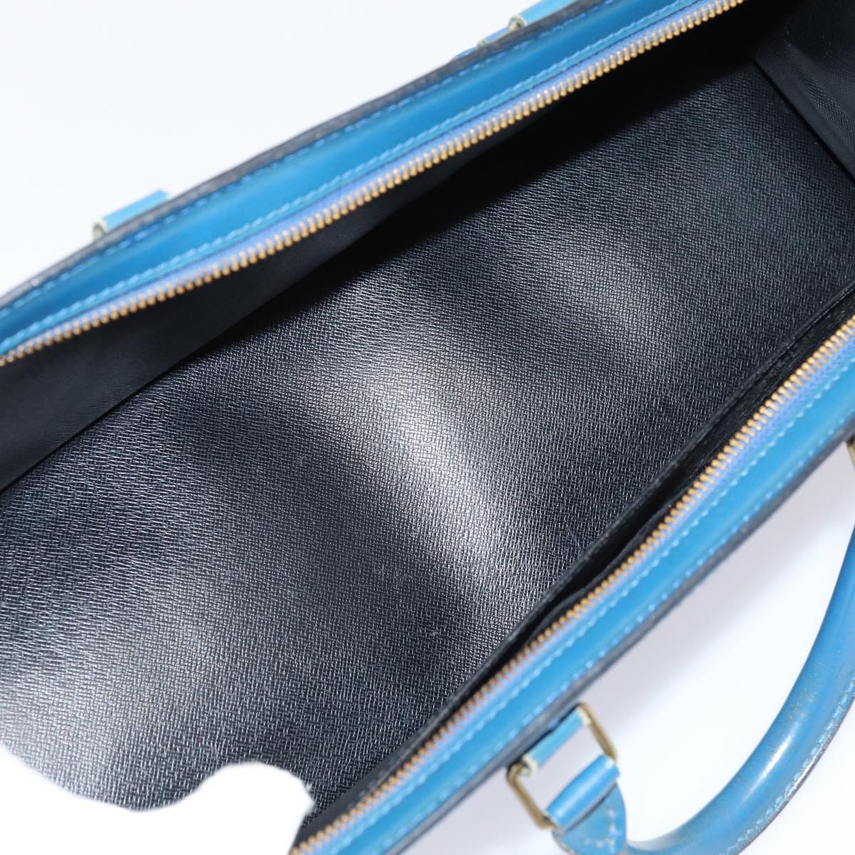 LOUIS VUITTON Epi Sac Triangle Hand Bag Blue M52095 LV 82780