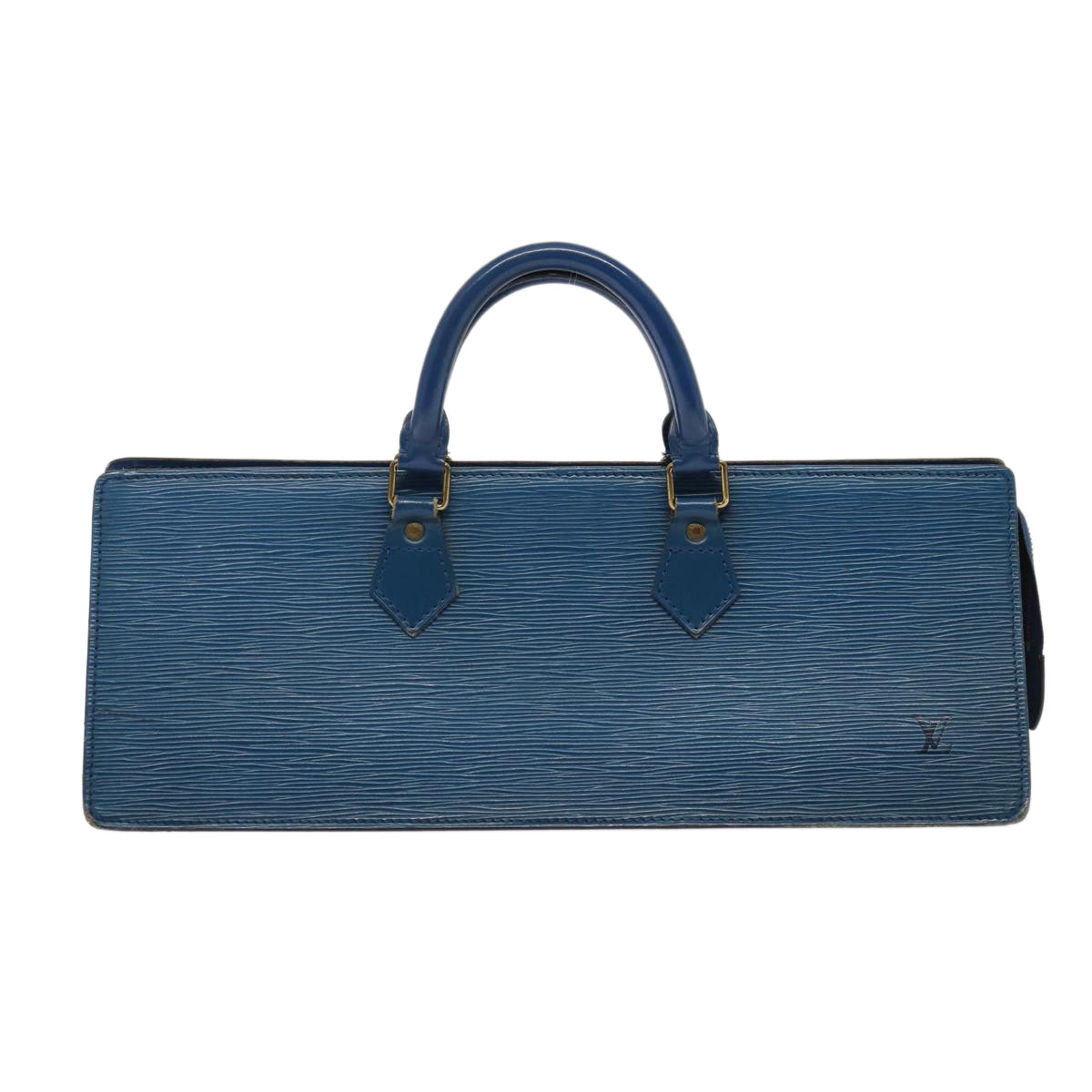 LOUIS VUITTON Epi Sac Triangle Hand Bag Blue M52095 LV 82780