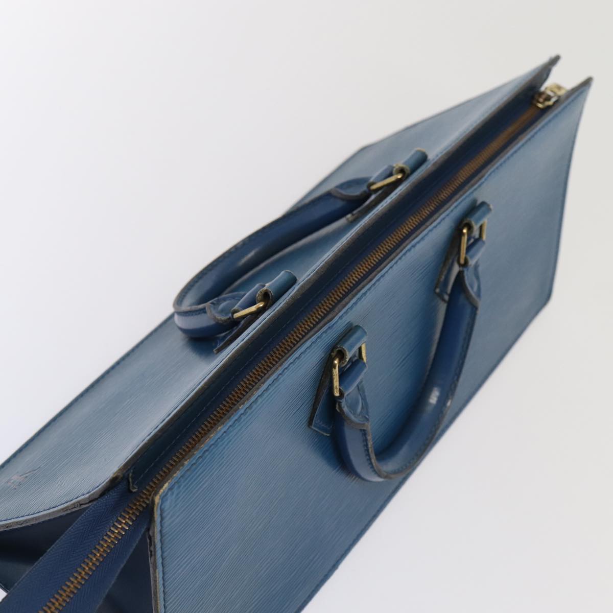 LOUIS VUITTON Epi Sac Triangle Hand Bag Blue M52095 LV 82780