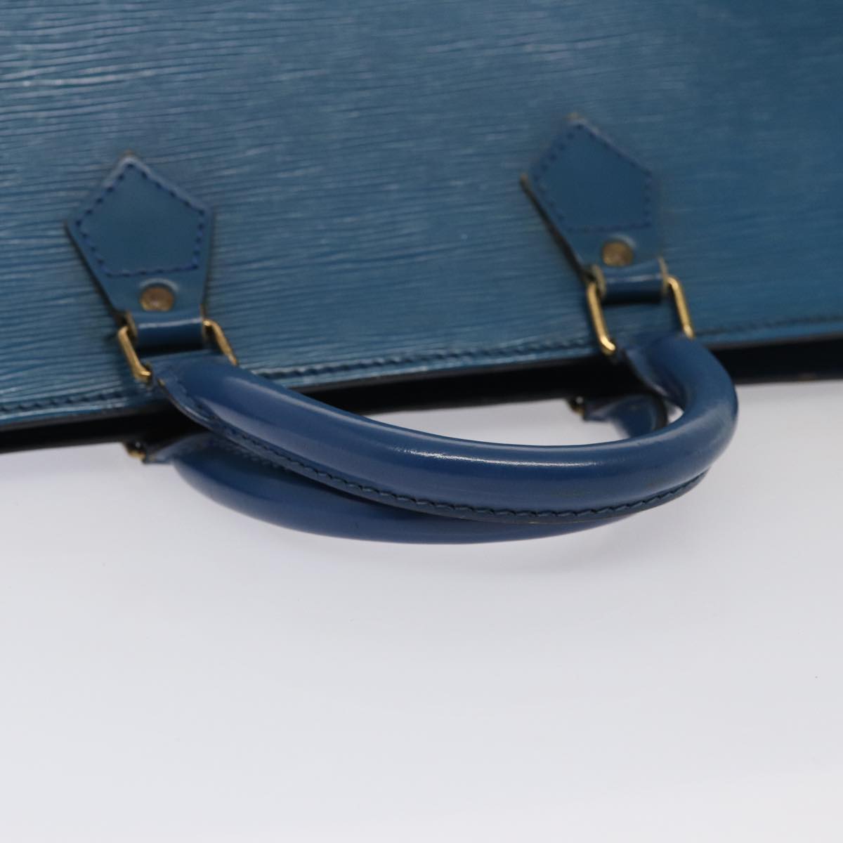 LOUIS VUITTON Epi Sac Triangle Hand Bag Blue M52095 LV 82780