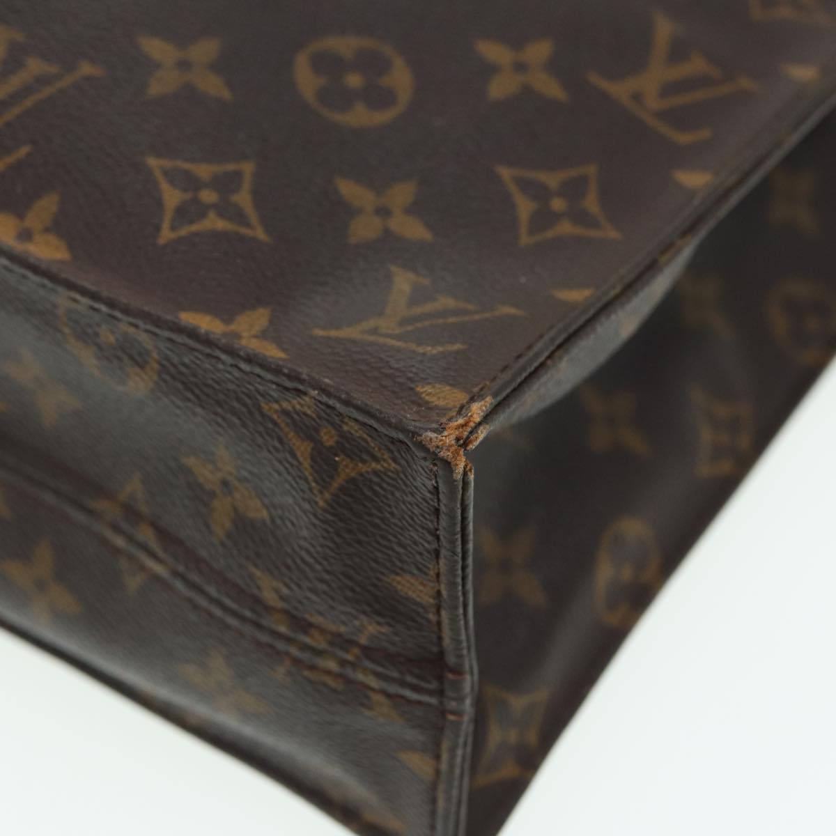 LOUIS VUITTON Monogram Sac Plat Hand Bag M51140 LV 82794