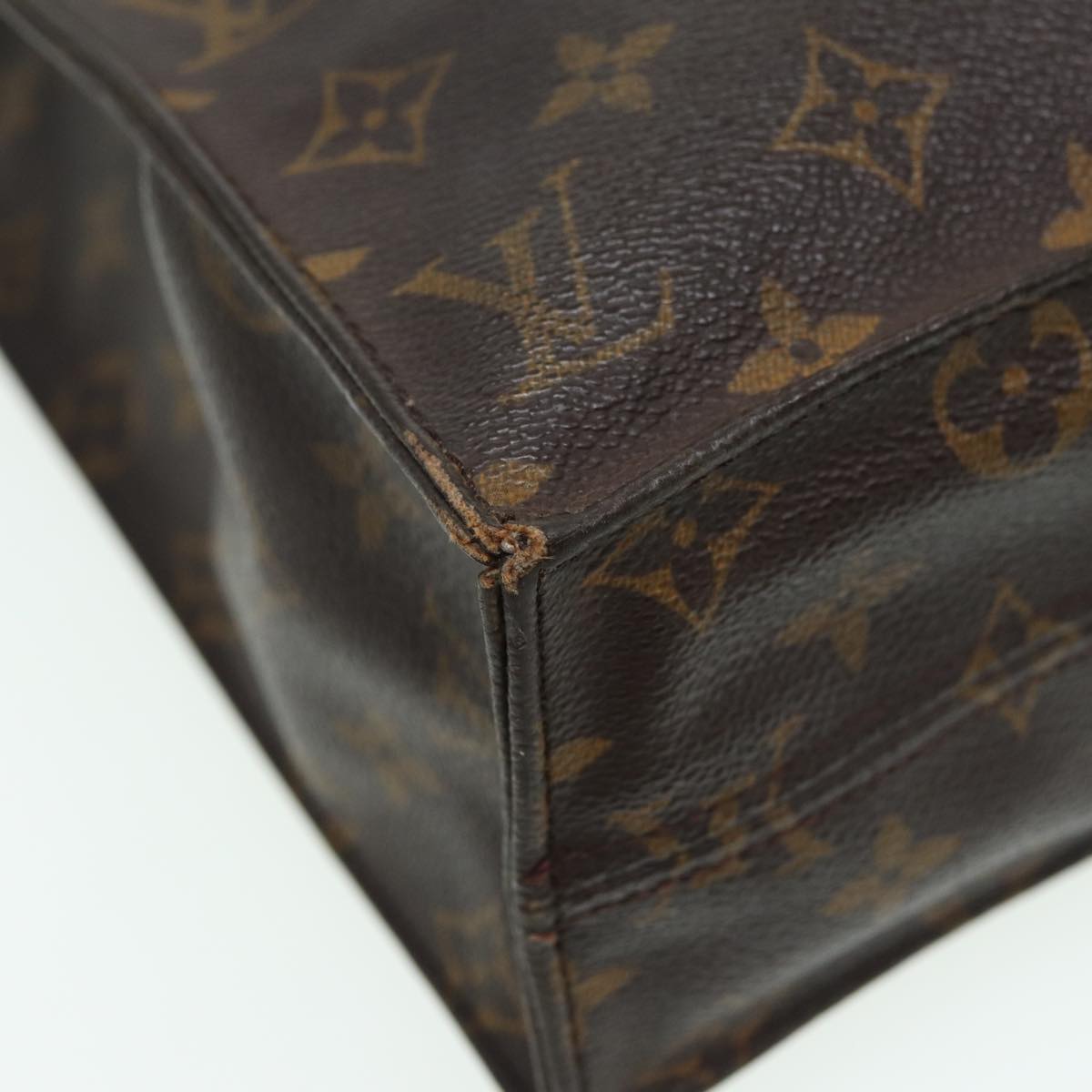 LOUIS VUITTON Monogram Sac Plat Hand Bag M51140 LV 82794