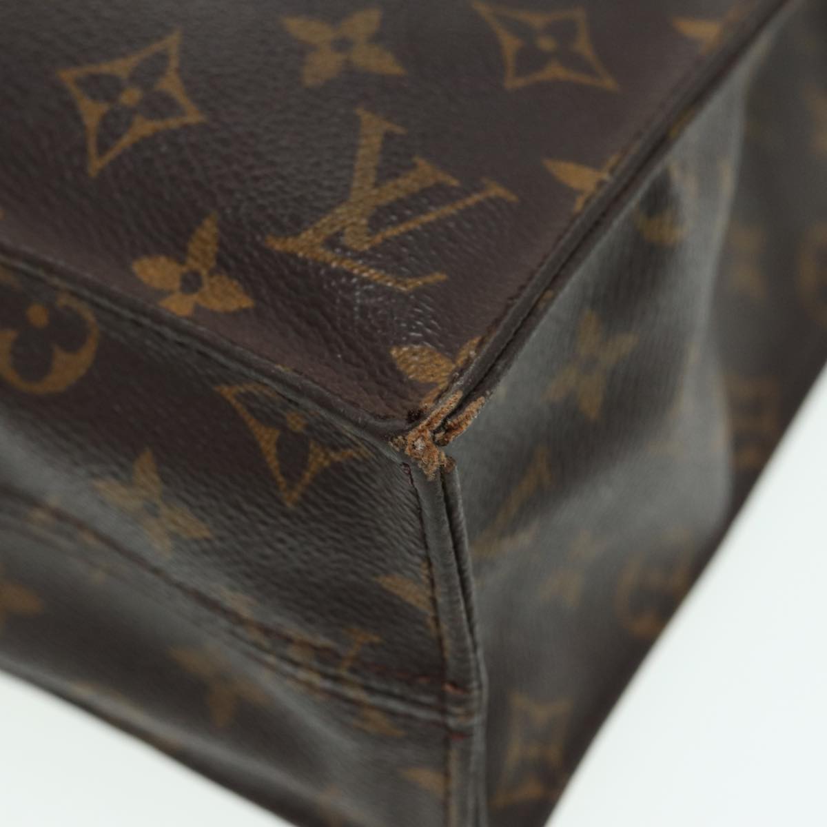 LOUIS VUITTON Monogram Sac Plat Hand Bag M51140 LV 82794