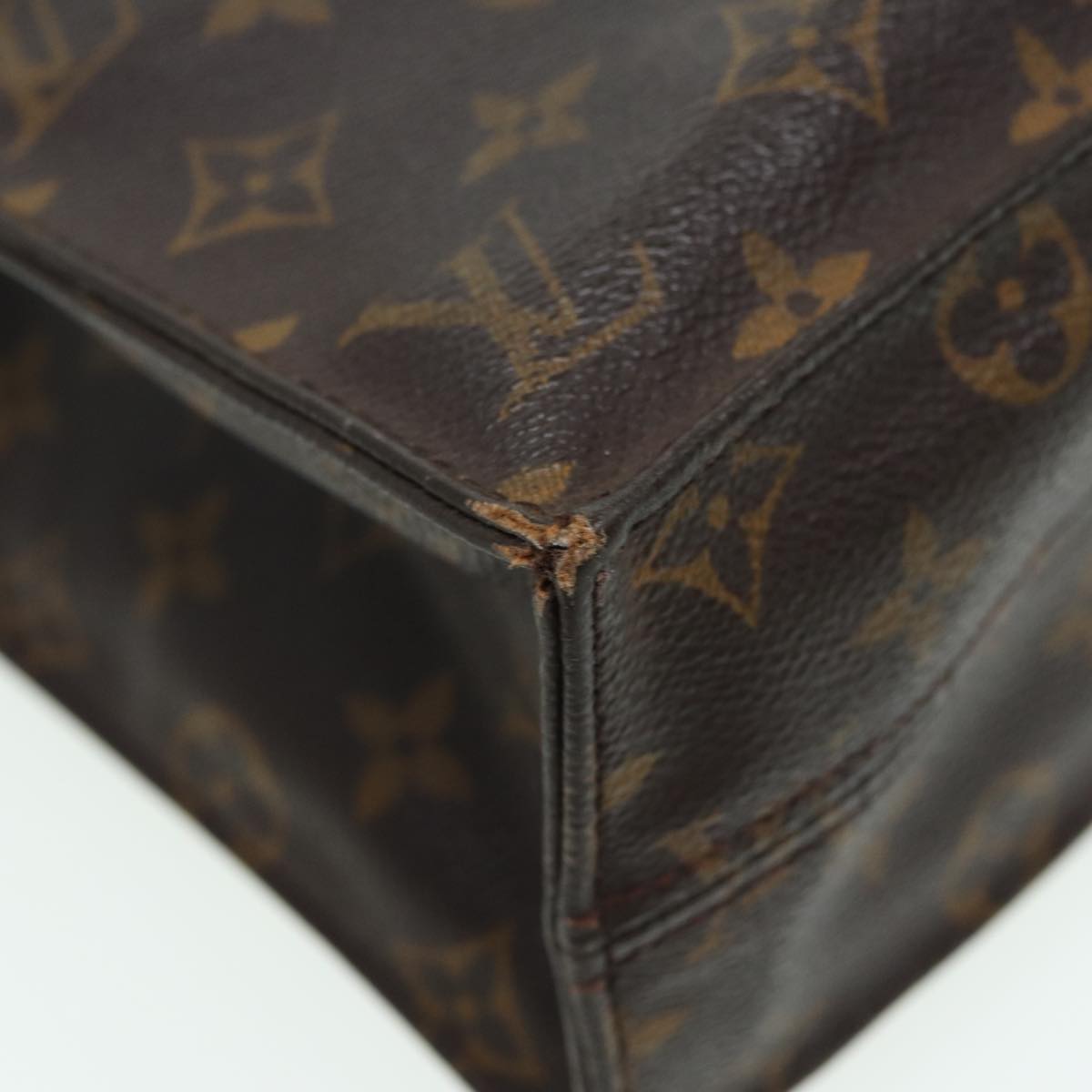 LOUIS VUITTON Monogram Sac Plat Hand Bag M51140 LV 82794