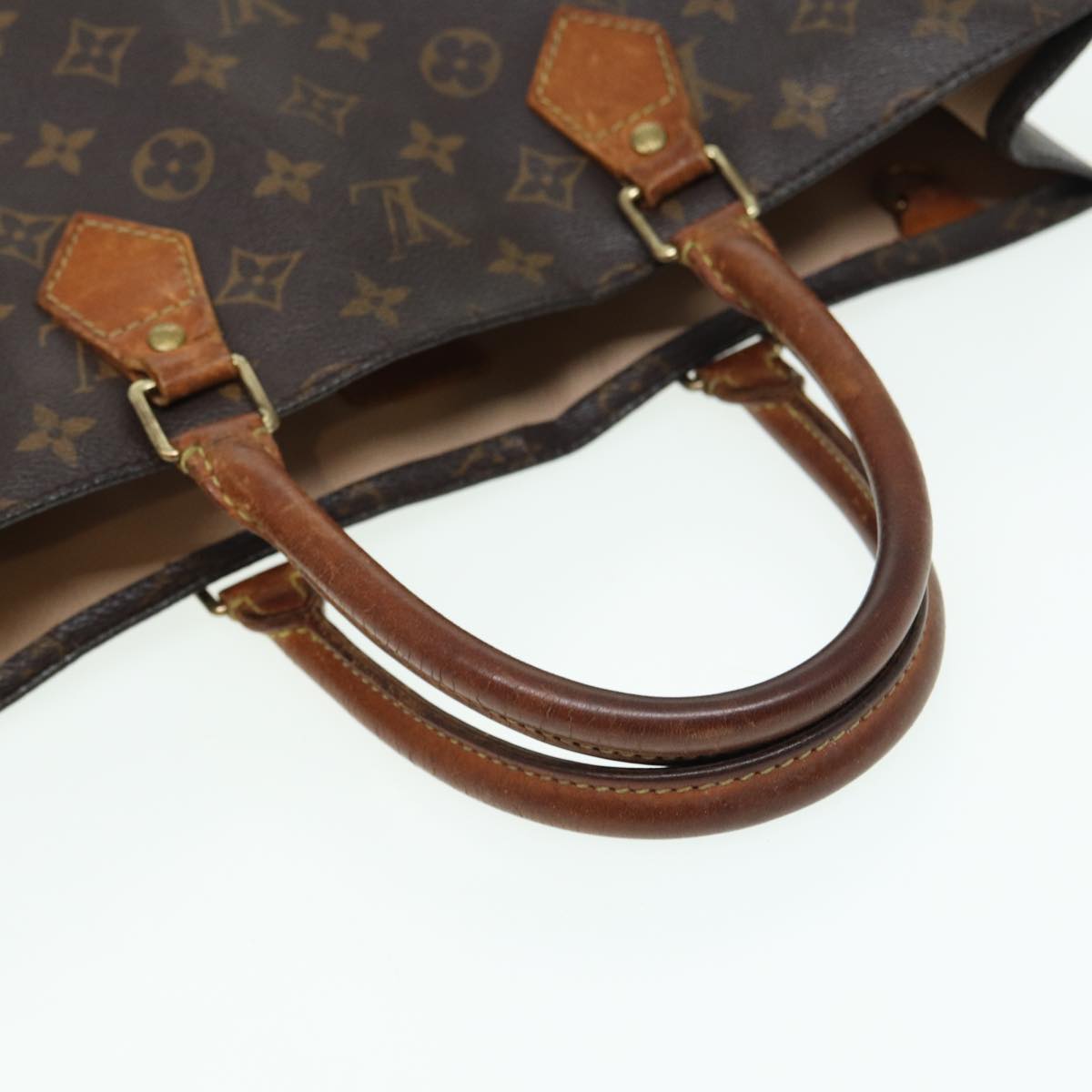 LOUIS VUITTON Monogram Sac Plat Hand Bag M51140 LV 82794