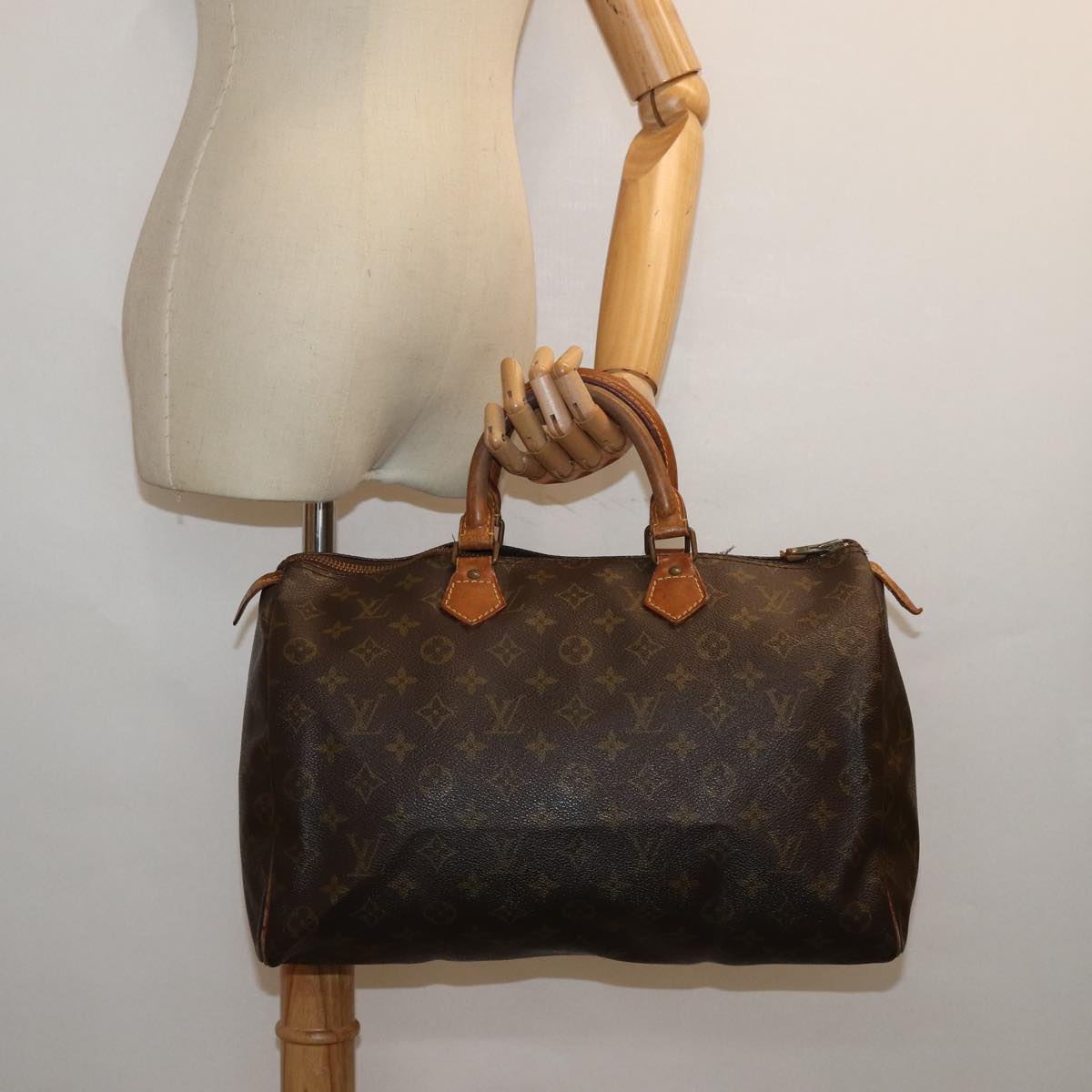 LOUIS VUITTON Monogram Speedy 35 Hand Bag M41524 LV 82798