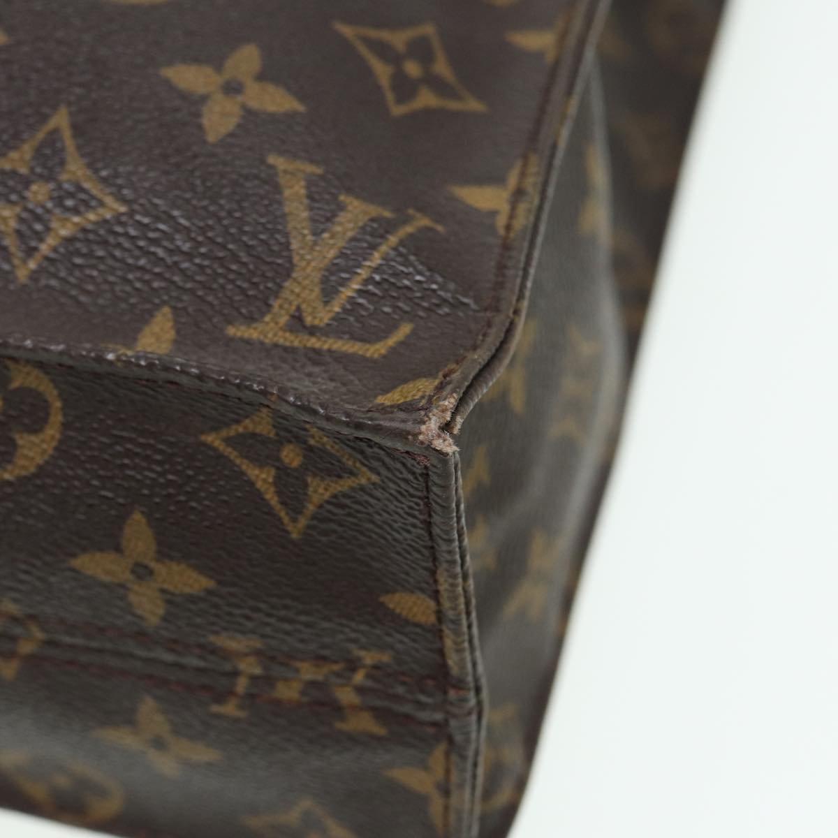 LOUIS VUITTON Monogram Sac Plat Hand Bag M51140 LV 82808