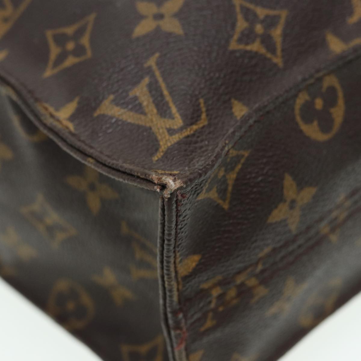 LOUIS VUITTON Monogram Sac Plat Hand Bag M51140 LV 82808