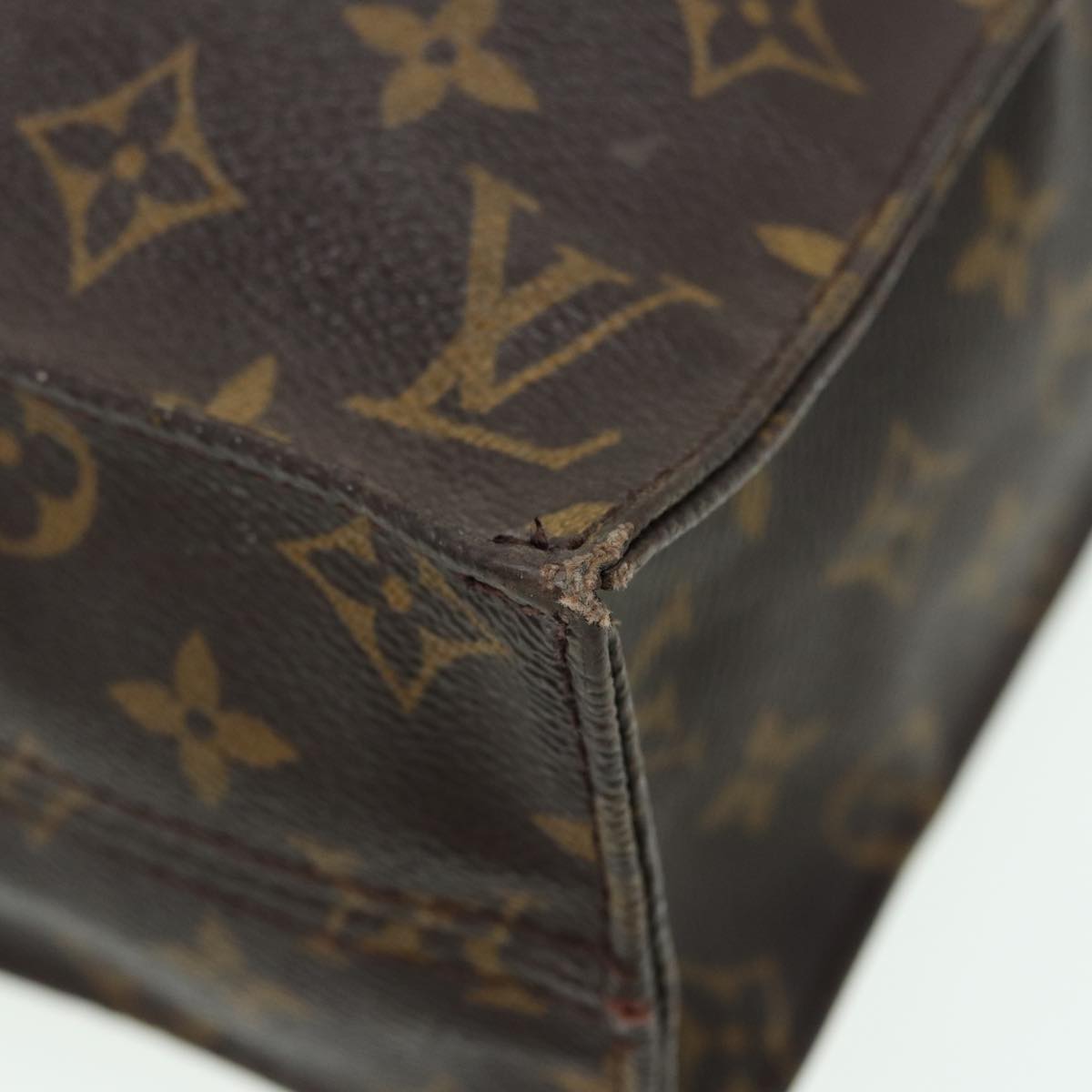 LOUIS VUITTON Monogram Sac Plat Hand Bag M51140 LV 82808