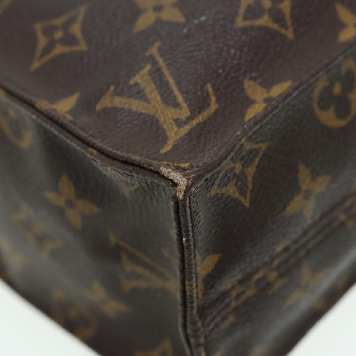 LOUIS VUITTON Monogram Sac Plat Hand Bag M51140 LV 82808