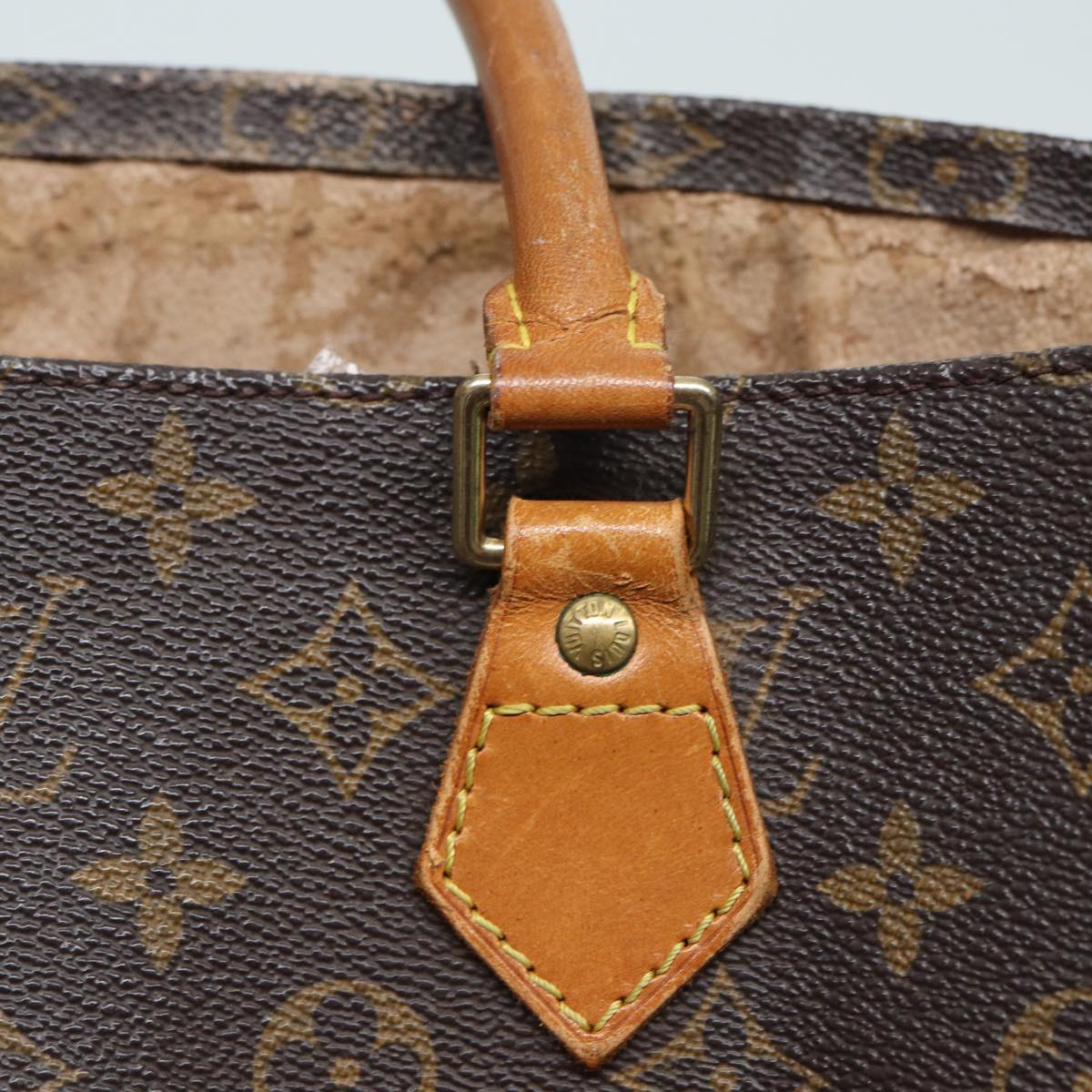 LOUIS VUITTON Monogram Sac Plat Hand Bag M51140 LV 82808